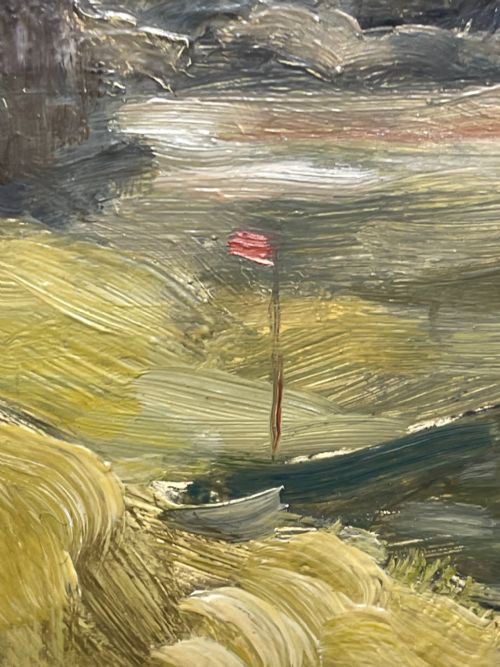 SCOTTISH OIL PAINTING GOLF CLUB CARNOUSTIE BY JAMES TORRINGTON BELL - ADDITIONAL PHOTO 17