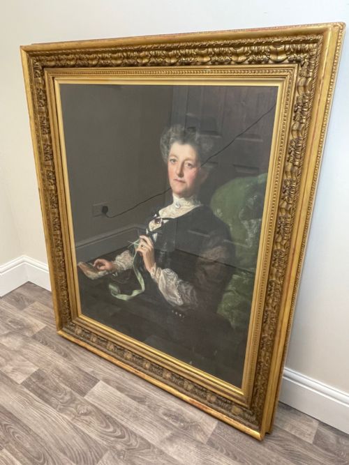 ENGLISH LARGE 19TH CENTURY PORTRAIT SEATED LADY BY JOHN MAYER COLLIER OBE RP - ADDITIONAL PHOTO 11
