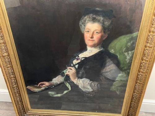ENGLISH LARGE 19TH CENTURY PORTRAIT SEATED LADY BY JOHN MAYER COLLIER OBE RP - ADDITIONAL PHOTO 20