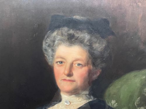 ENGLISH LARGE 19TH CENTURY PORTRAIT SEATED LADY BY JOHN MAYER COLLIER OBE RP - ADDITIONAL PHOTO 21