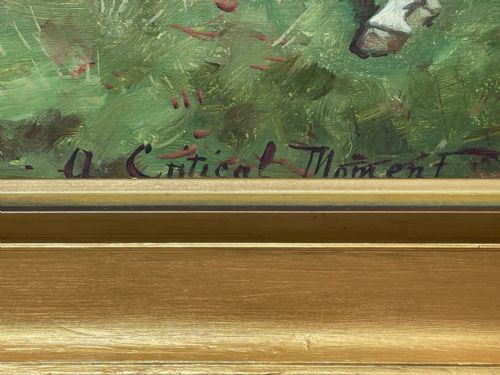 HUNTING OIL PAINTING HORSE RIDER SIGNED BASIL NIGHTINGALE - ADDITIONAL PHOTO 6