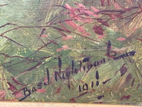 HUNTING OIL PAINTING HORSE RIDER SIGNED BASIL NIGHTINGALE - ADDITIONAL PHOTO 7