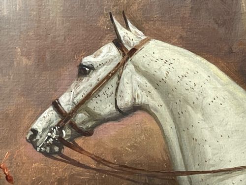 HUNTING OIL PAINTING HORSE RIDER SIGNED BASIL NIGHTINGALE - ADDITIONAL PHOTO 16