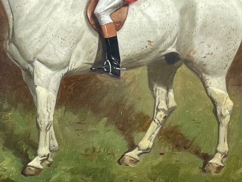 HUNTING OIL PAINTING HORSE RIDER SIGNED BASIL NIGHTINGALE - ADDITIONAL PHOTO 17