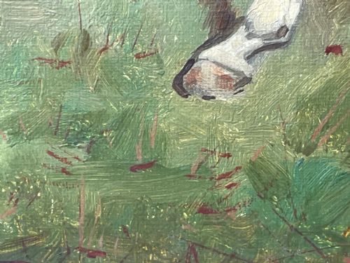 HUNTING OIL PAINTING HORSE RIDER SIGNED BASIL NIGHTINGALE - ADDITIONAL PHOTO 21