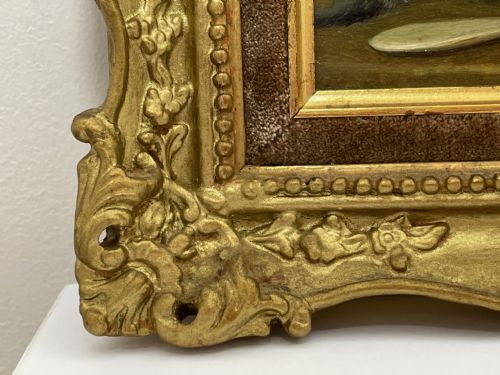 19TH CENTURY OIL PAINTING KITTENS REFLECTION BY HORATIO HENRY COULDERY - ADDITIONAL PHOTO 6