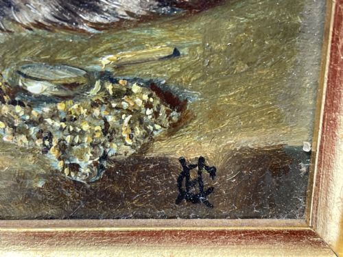 19TH CENTURY OIL PAINTING KITTENS REFLECTION BY HORATIO HENRY COULDERY - ADDITIONAL PHOTO 9