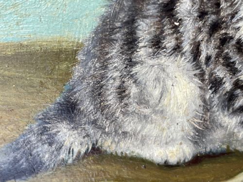 19TH CENTURY OIL PAINTING KITTENS REFLECTION BY HORATIO HENRY COULDERY - ADDITIONAL PHOTO 25