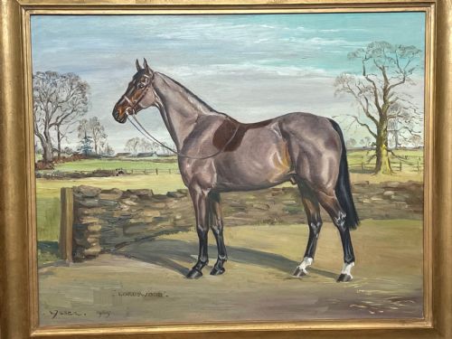 BRITISH EQUINE OIL PAINTING HORSE LORDSWOOD PORTRAIT STANDING PROUD - ADDITIONAL PHOTO 3