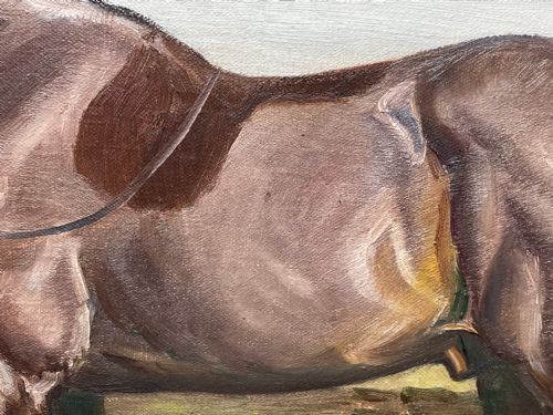 BRITISH EQUINE OIL PAINTING HORSE LORDSWOOD PORTRAIT STANDING PROUD - ADDITIONAL PHOTO 12