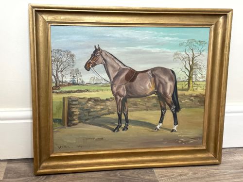 BRITISH EQUINE OIL PAINTING HORSE LORDSWOOD PORTRAIT STANDING PROUD - ADDITIONAL PHOTO 25