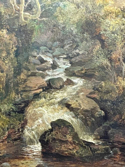 19TH CENTURY OIL PAINTING NR BETWSYCOED ATTRIB THOMAS CRESWICK RA - ADDITIONAL PHOTO 3