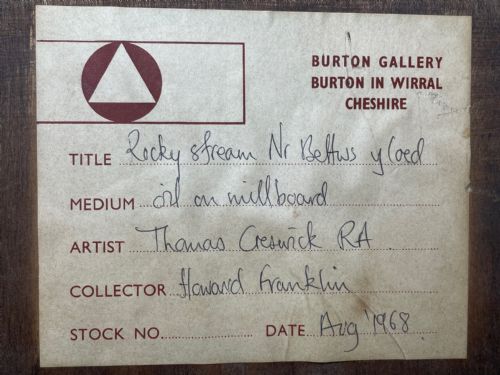 19TH CENTURY OIL PAINTING NR BETWSYCOED ATTRIB THOMAS CRESWICK RA - ADDITIONAL PHOTO 25