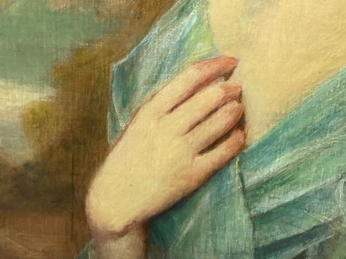 OIL PAINTING PORTRAIT ANNE BOWESLYON SIGNED HARRY CLIFFORD PILSBURY - ADDITIONAL PHOTO 7