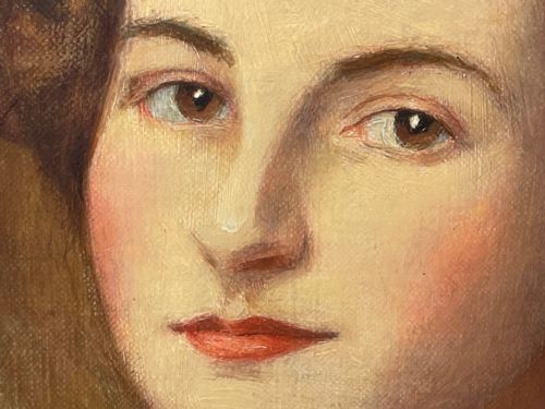 OIL PAINTING PORTRAIT ANNE BOWESLYON SIGNED HARRY CLIFFORD PILSBURY - ADDITIONAL PHOTO 12