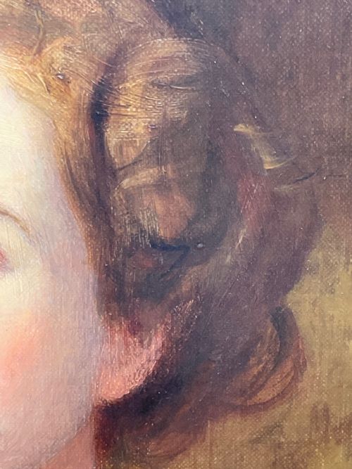 OIL PAINTING PORTRAIT ANNE BOWESLYON SIGNED HARRY CLIFFORD PILSBURY - ADDITIONAL PHOTO 14