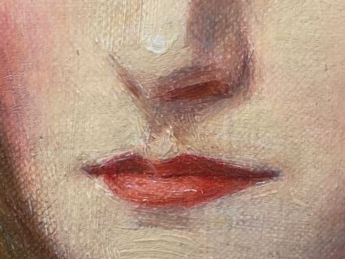 OIL PAINTING PORTRAIT ANNE BOWESLYON SIGNED HARRY CLIFFORD PILSBURY - ADDITIONAL PHOTO 15