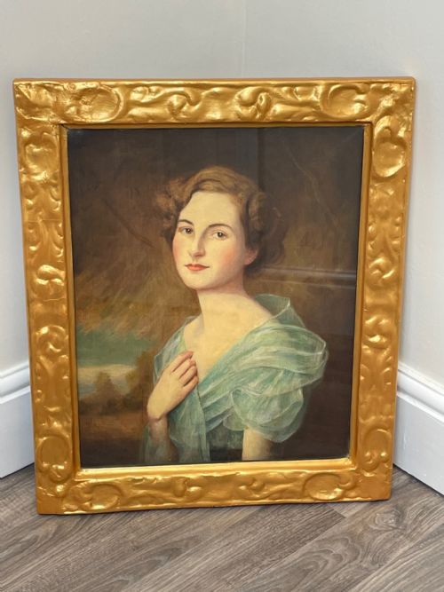 OIL PAINTING PORTRAIT ANNE BOWESLYON SIGNED HARRY CLIFFORD PILSBURY - ADDITIONAL PHOTO 22