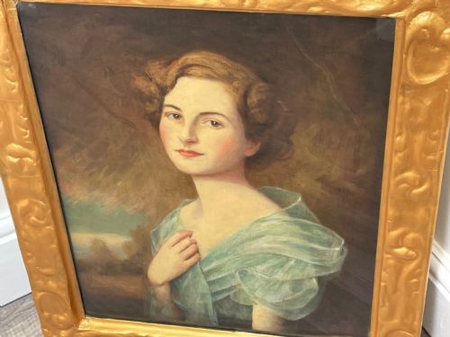 OIL PAINTING PORTRAIT ANNE BOWESLYON SIGNED HARRY CLIFFORD PILSBURY - ADDITIONAL PHOTO 24