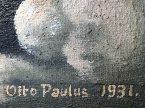 LARGE RELIGIOUS PORTRAIT OIL PAINTING THE ICON OF MADONNA DEL POPOLO C1931 - ADDITIONAL PHOTO 7