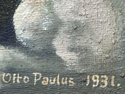 LARGE RELIGIOUS PORTRAIT OIL PAINTING THE ICON OF MADONNA DEL POPOLO C1931 - ADDITIONAL PHOTO 24