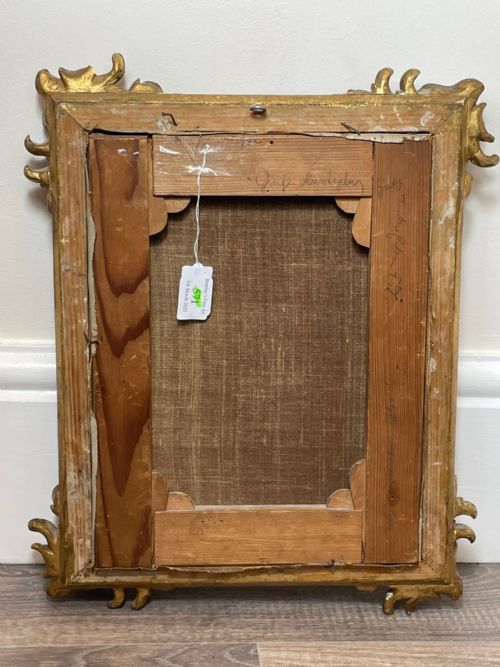 19TH CENTURY OIL PAINTING PORTRAIT YOUNG LADY IN DRESS WEARING PENDANT - ADDITIONAL PHOTO 26