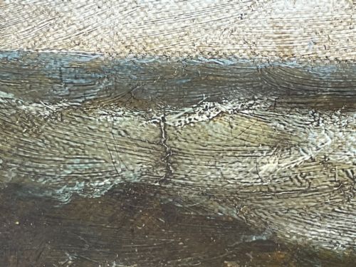 19TH CENTURY OIL PAINTING FISHING BOATS IN SWELL BY HARRY J WILLIAMS - ADDITIONAL PHOTO 22