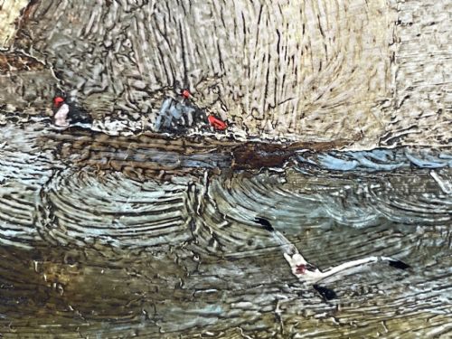 19TH CENTURY OIL PAINTING FISHING BOATS IN SWELL BY HARRY J WILLIAMS - ADDITIONAL PHOTO 23