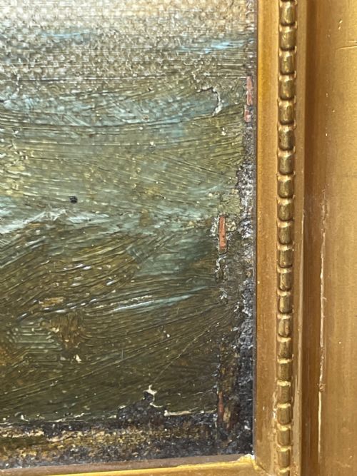 19TH CENTURY OIL PAINTING FISHING BOATS IN SWELL BY HARRY J WILLIAMS - ADDITIONAL PHOTO 28