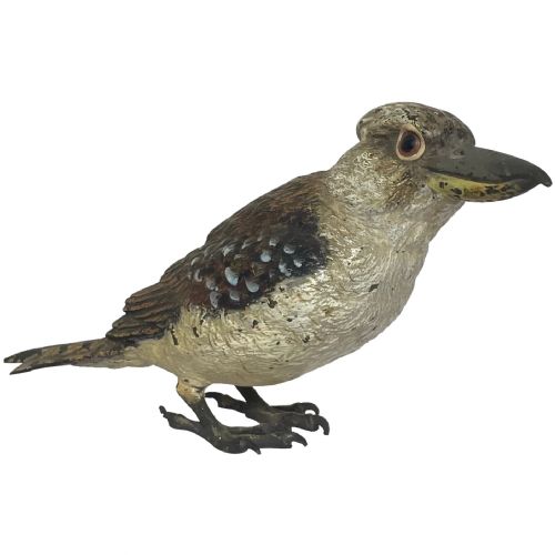 antique austrian cold painted bronze kookaburra bird - CATEGORY: ANTIQUE METAL - DATED 1920
