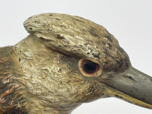 ANTIQUE AUSTRIAN COLD PAINTED BRONZE KOOKABURRA BIRD - ADDITIONAL PHOTO 1