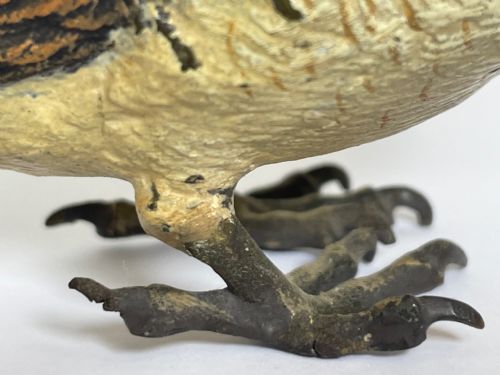 ANTIQUE AUSTRIAN COLD PAINTED BRONZE KOOKABURRA BIRD - ADDITIONAL PHOTO 9
