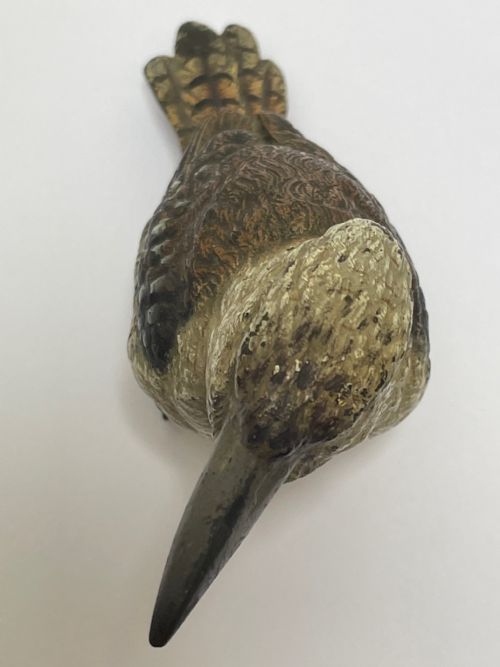 ANTIQUE AUSTRIAN COLD PAINTED BRONZE KOOKABURRA BIRD - ADDITIONAL PHOTO 14