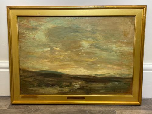 SCOTTISH SUNSET OVER A MOOR OIL PAINTING SIR JAMES LAWTON WINGATE - ADDITIONAL PHOTO 1