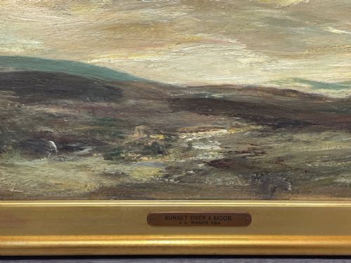 SCOTTISH SUNSET OVER A MOOR OIL PAINTING SIR JAMES LAWTON WINGATE - ADDITIONAL PHOTO 5