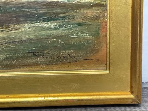 SCOTTISH SUNSET OVER A MOOR OIL PAINTING SIR JAMES LAWTON WINGATE - ADDITIONAL PHOTO 7