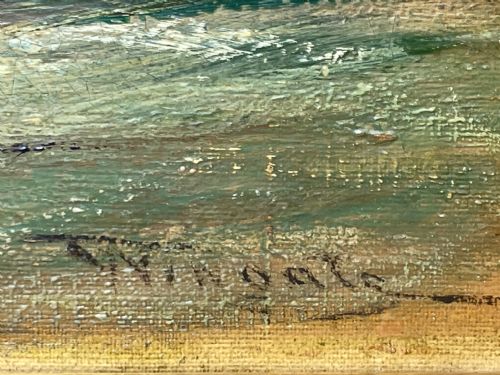 SCOTTISH SUNSET OVER A MOOR OIL PAINTING SIR JAMES LAWTON WINGATE - ADDITIONAL PHOTO 8
