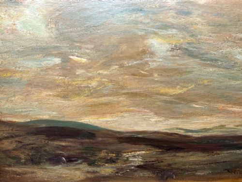 SCOTTISH SUNSET OVER A MOOR OIL PAINTING SIR JAMES LAWTON WINGATE - ADDITIONAL PHOTO 28