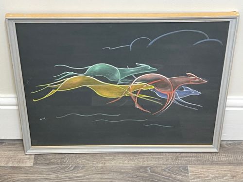 SCOTTISH PAINTING GREYHOUNDS RACING BY WENDY WOOD 18921981 - ADDITIONAL PHOTO 4