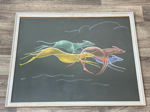 SCOTTISH PAINTING GREYHOUNDS RACING BY WENDY WOOD 18921981 - ADDITIONAL PHOTO 20