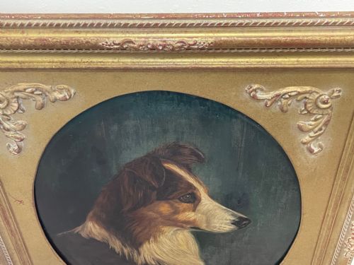 19TH CENTURY VICTORIAN OIL PAINTING SCOTTISH ROUGH COLLIE DOG PORTRAIT - ADDITIONAL PHOTO 11
