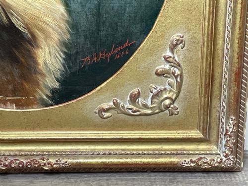 19TH CENTURY VICTORIAN OIL PAINTING SCOTTISH ROUGH COLLIE DOG PORTRAIT - ADDITIONAL PHOTO 13