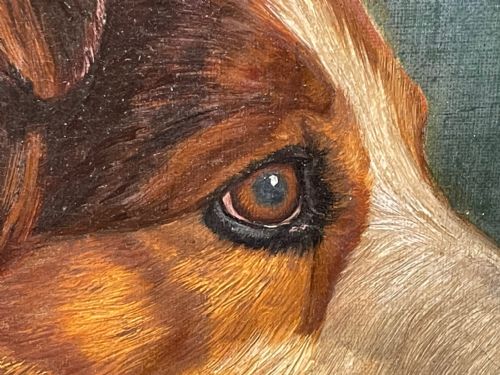 19TH CENTURY VICTORIAN OIL PAINTING SCOTTISH ROUGH COLLIE DOG PORTRAIT - ADDITIONAL PHOTO 17