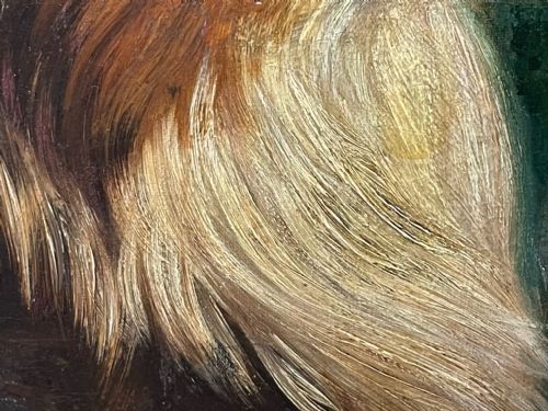 19TH CENTURY VICTORIAN OIL PAINTING SCOTTISH ROUGH COLLIE DOG PORTRAIT - ADDITIONAL PHOTO 19