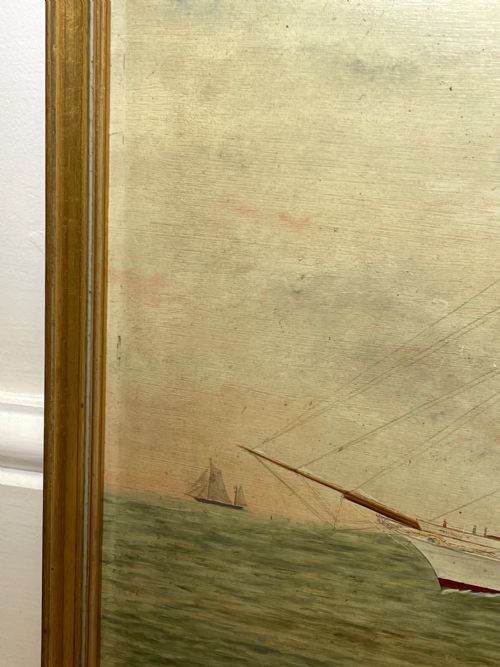 OIL PAINTING STEAM YACHT VALHALLA IN THE KAISERS TRANSATLANTIC RACE - ADDITIONAL PHOTO 5