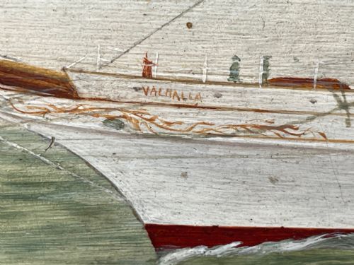 OIL PAINTING STEAM YACHT VALHALLA IN THE KAISERS TRANSATLANTIC RACE - ADDITIONAL PHOTO 16