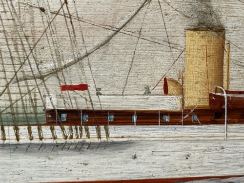 OIL PAINTING STEAM YACHT VALHALLA IN THE KAISERS TRANSATLANTIC RACE - ADDITIONAL PHOTO 18