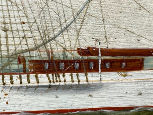 OIL PAINTING STEAM YACHT VALHALLA IN THE KAISERS TRANSATLANTIC RACE - ADDITIONAL PHOTO 20