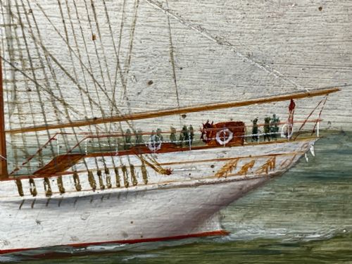 OIL PAINTING STEAM YACHT VALHALLA IN THE KAISERS TRANSATLANTIC RACE - ADDITIONAL PHOTO 22