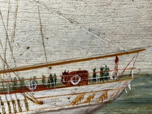 OIL PAINTING STEAM YACHT VALHALLA IN THE KAISERS TRANSATLANTIC RACE - ADDITIONAL PHOTO 23